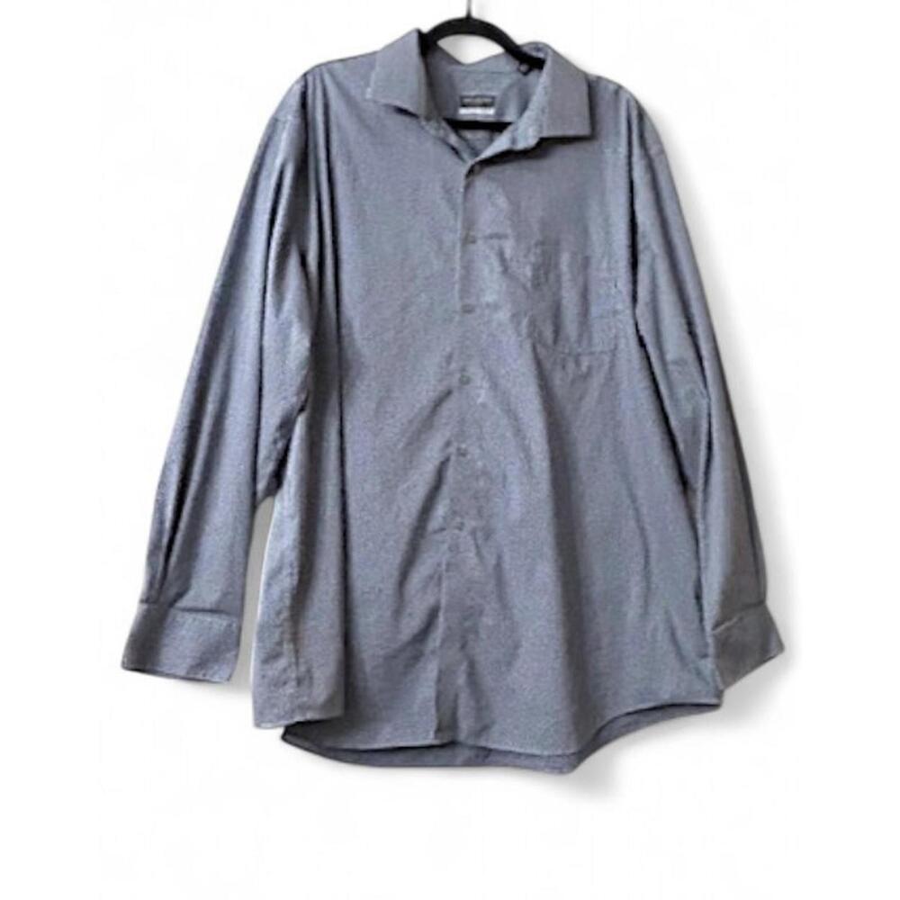 Van Heusen Flex Men's Button Down Shirt 2XL 34/35 Long‎ Sleeve Professional